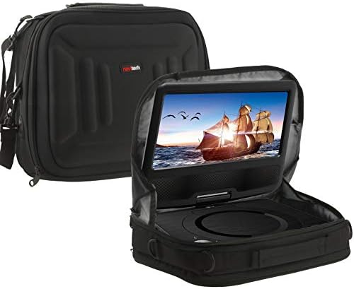 Navitech Portable DVD Player משענת ראש מכונית הרכבה/תיק נשיאה תואם לסילבניה 9 אינץ '| סילבניה 9 אינץ 'SDVD9000B2 | Sylvania SDVD9019 9